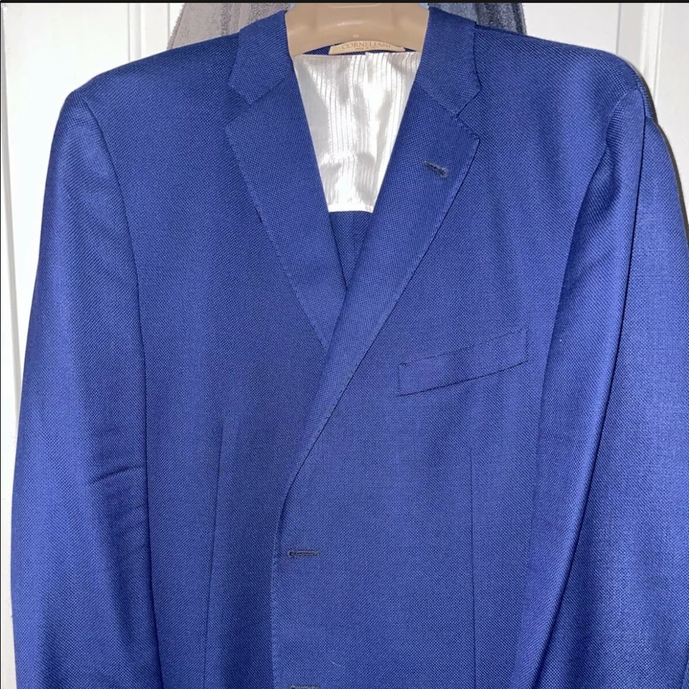 Corneliani Blue Sport Coat Unlined - EU 60/US 50
